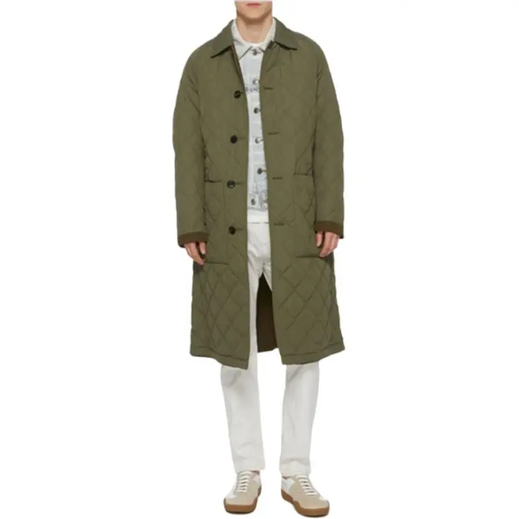 Burberry Coats Men's Army Green-2
