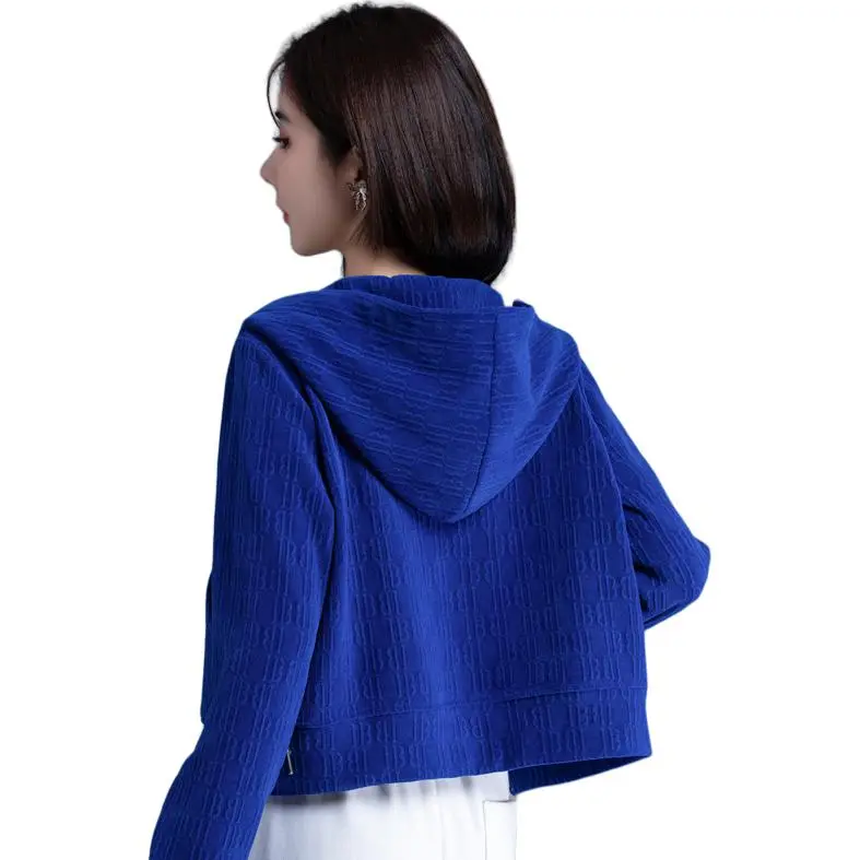 You Cow Me Pants Cropped Coats Women's Klein Blue-4
