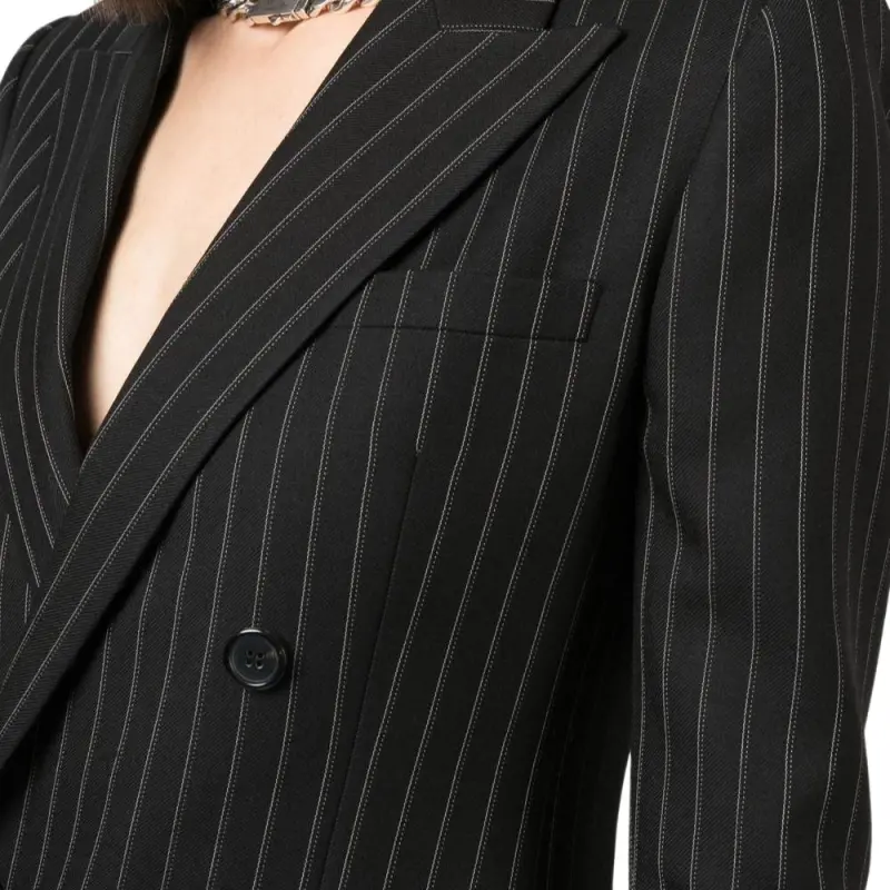 SAINT LAURENT SS22 Business Suit Coat Women's Black-4