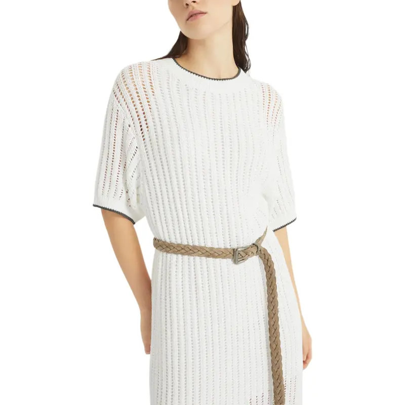 Brunello Cucinelli Monili embellished Knitted Dress-2