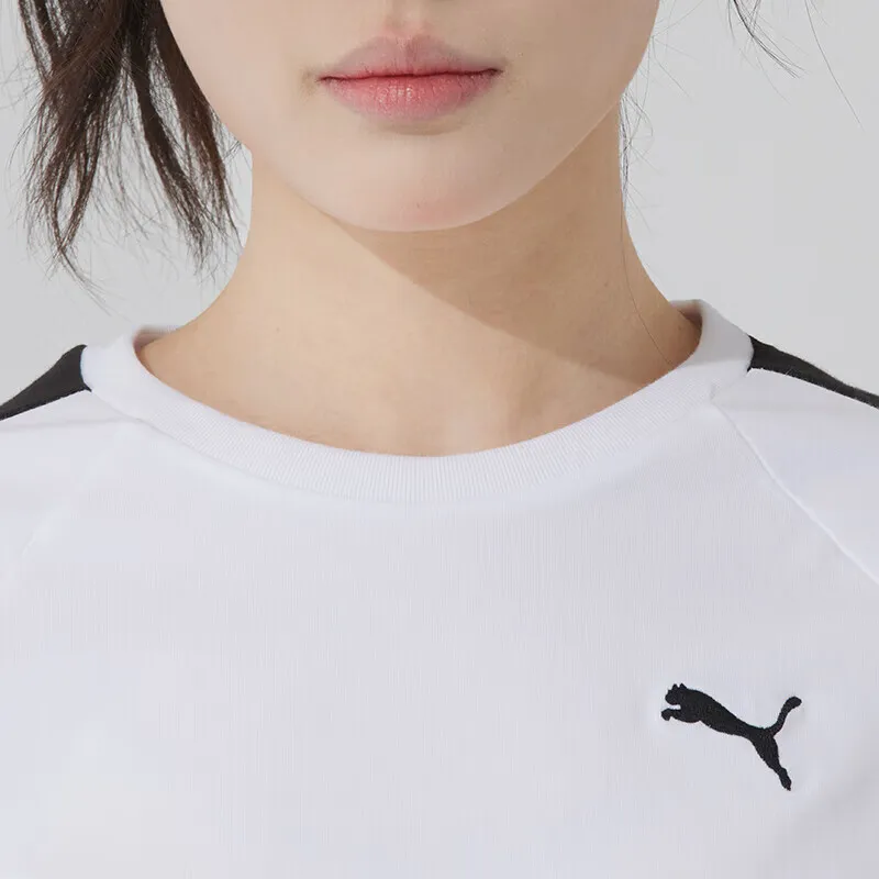 PUMA T7 Raglan Sleeve T Shirt Women's White-5