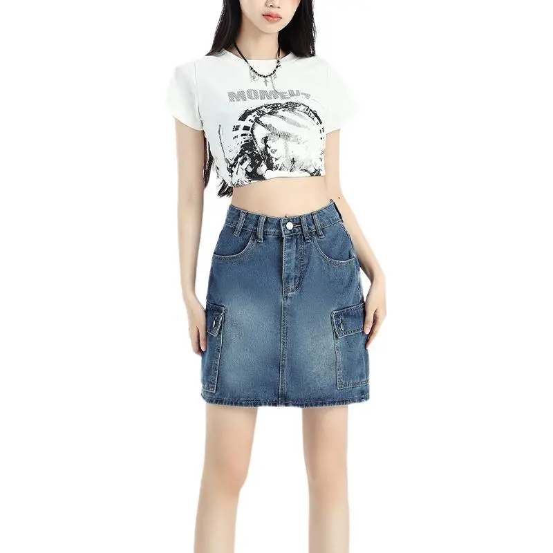 Concubine Zhu Denim Short Skirts Women's-2