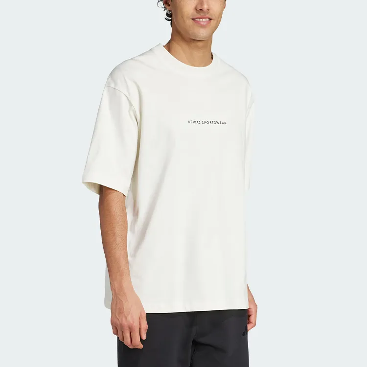 Adidas Sportswear T Shirt Men's White Marble-3