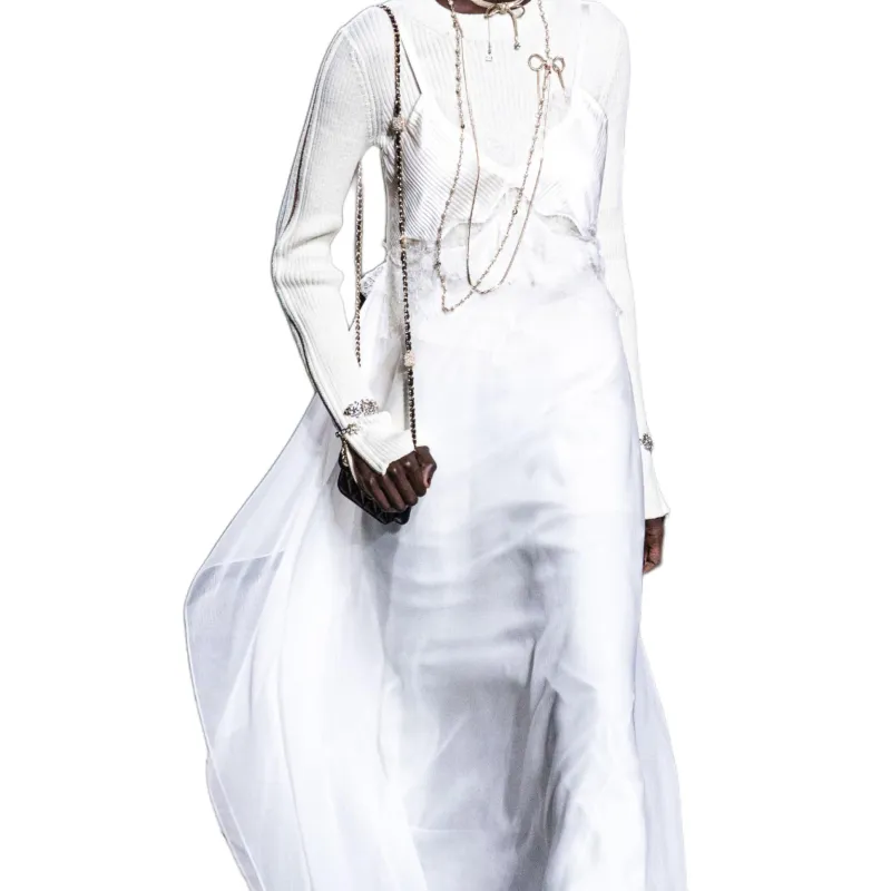 CHANEL Slip Dresses Women's White-1
