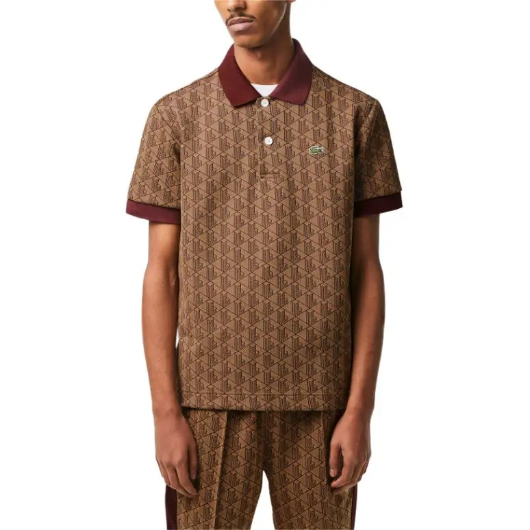 LACOSTE Polo Shirts Men Brown-2