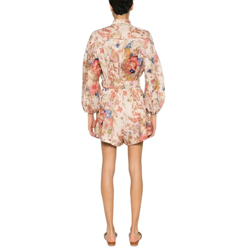 Zimmermann Floral Printed Belted Waist Jumpsuit-3