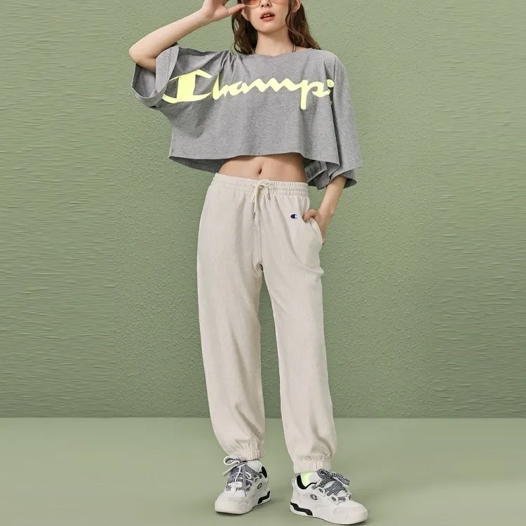 Champion Crop Tops Women's Gray-3