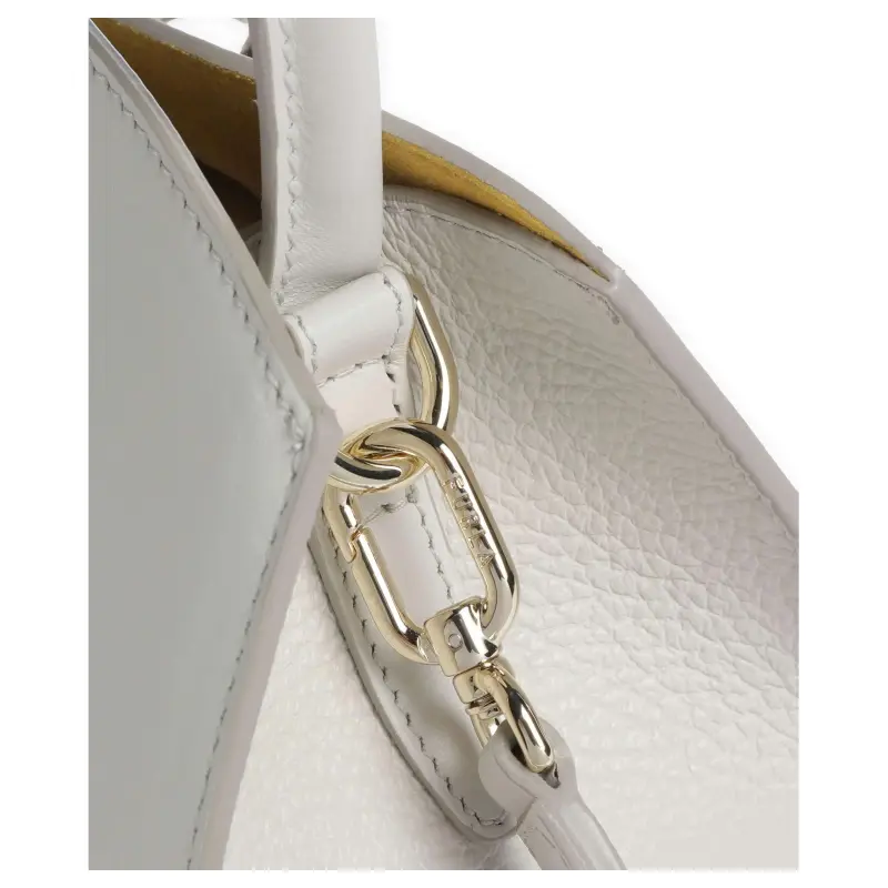 Furla Calfskin Bowling Bag, Portable Crossbody Bag, Shoulder Bag Women's Cotton Candy-4