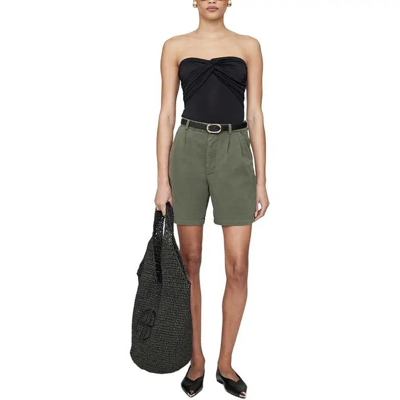 Anine Bing Carrie Pleated Shorts-1
