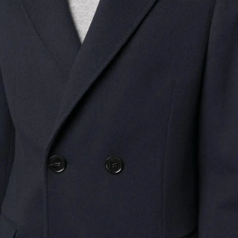 Zegna FW22 Coat Men's Marine Blue-4