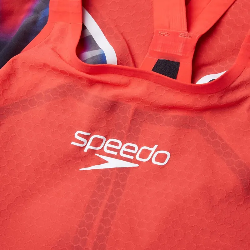 Speedo Intent 2.0 One-piece Swimsuit Women's Blue Red-2