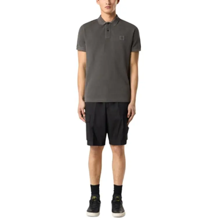 STONE ISLAND Piqué Polo Shirt-2