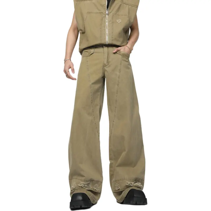 Concubine Zhu Jeans Unisex Khaki-1