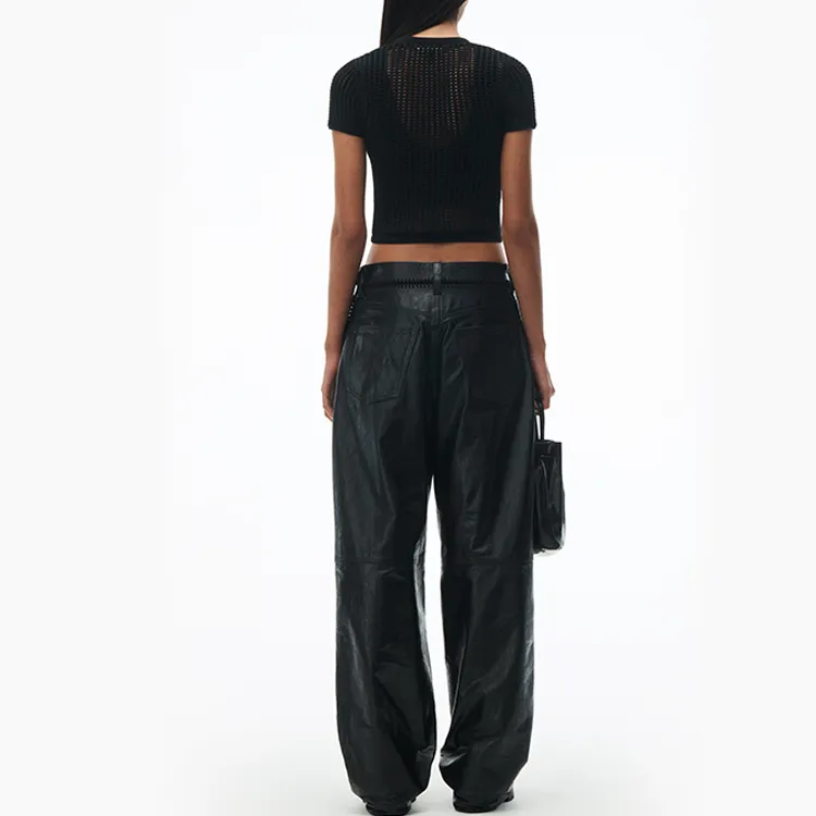 Alexander Wang Open knit Cropped Top-2