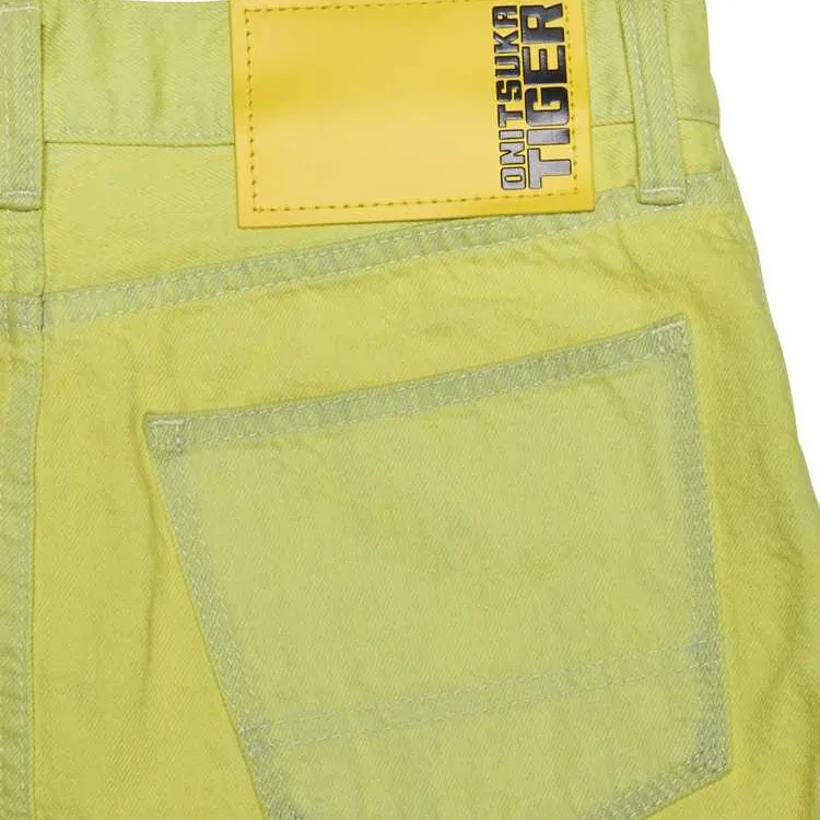 Onitsuka Tiger Denim Short Skirts Women's Yellow-3