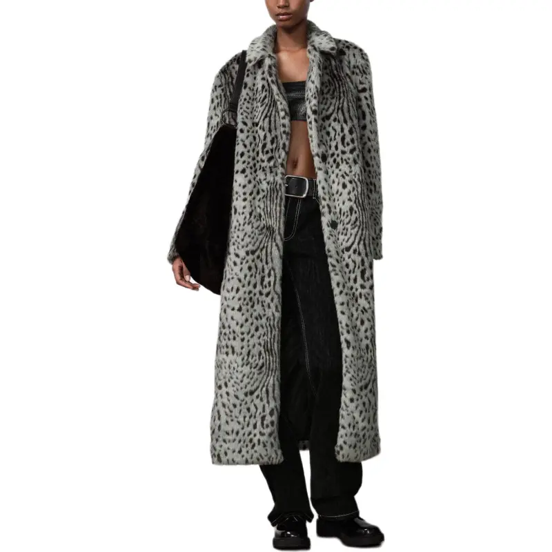 ZARA Coats Women's Leopard Print/Gray-3