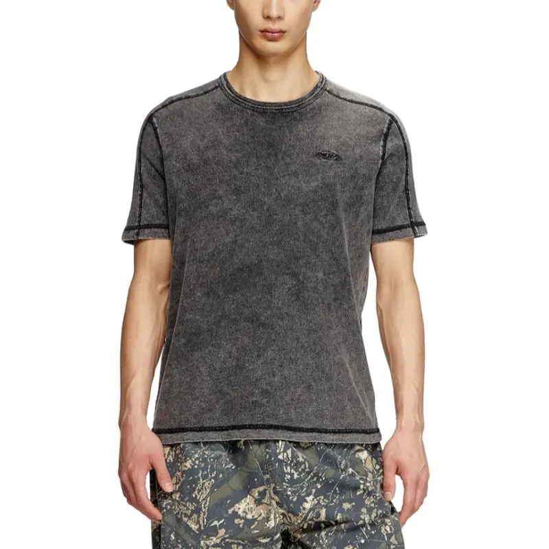 DIESEL Denim Look Crewneck T Shirt-2