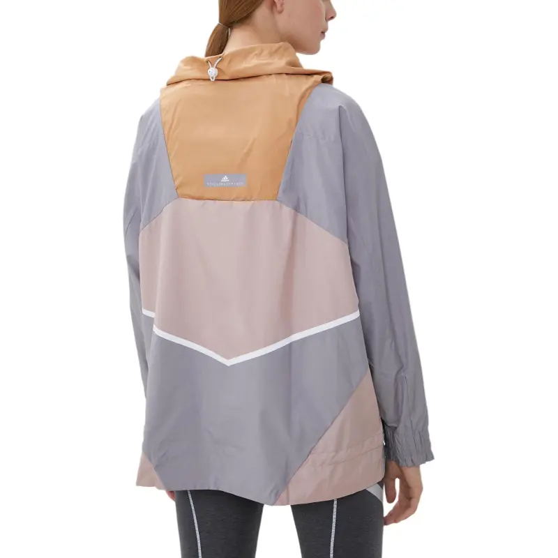 Adidas x Stella McCartney Adizero Jacket Women's Pearl Gray/Brown Yellow/Ice Pink-3