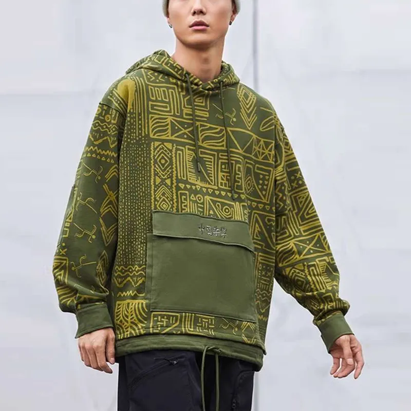 LiNing Sweatshirt Unisex Moss Green All Over Print-1