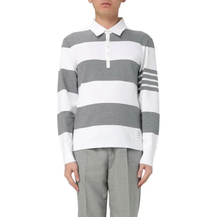THOM BROWNE Classic 4 Bar Rugby Polo-3