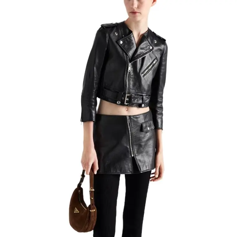 PRADA Leather Biker Jacket-1