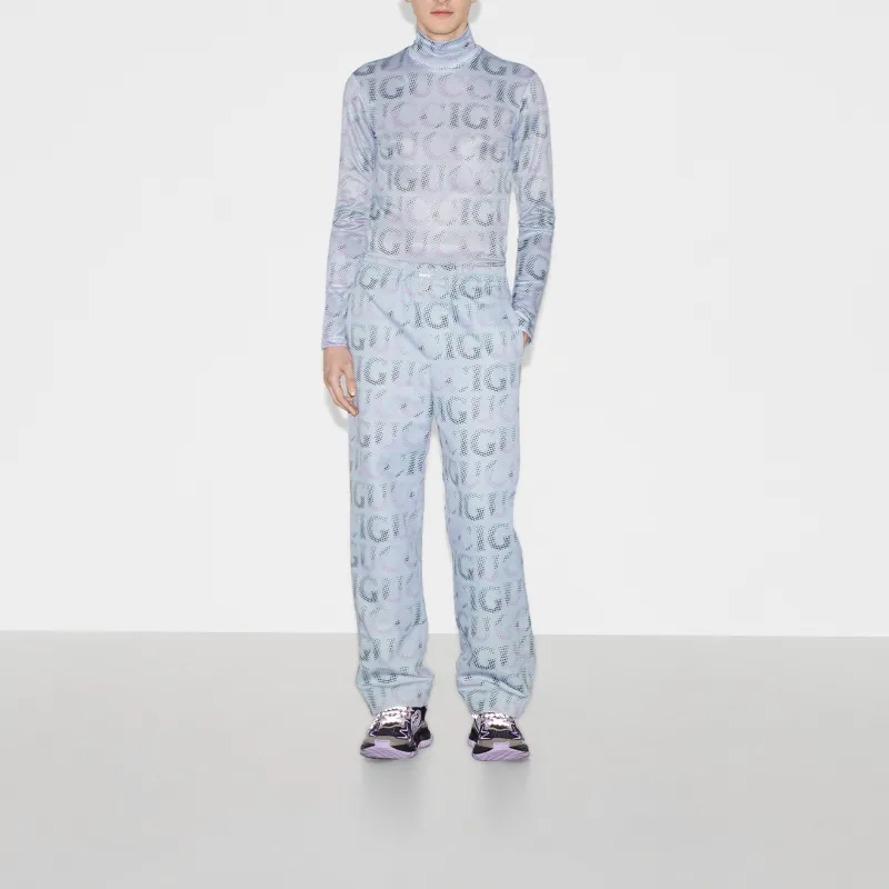 GUCCI Allover Printed Drawstring Trousers-1
