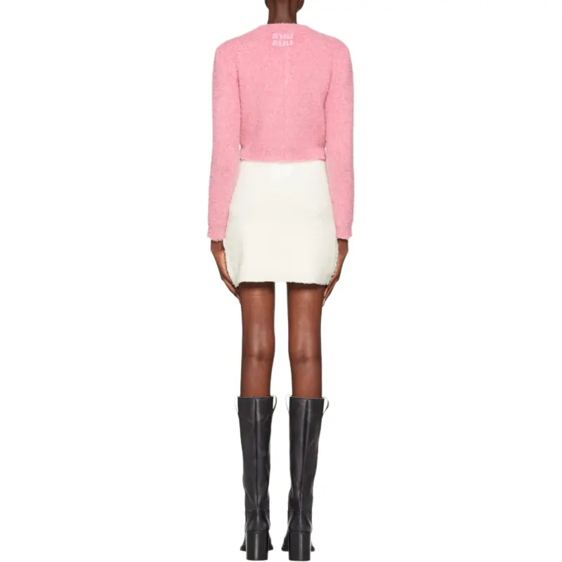 MIU MIU Casual Short Skirts Women's White-2
