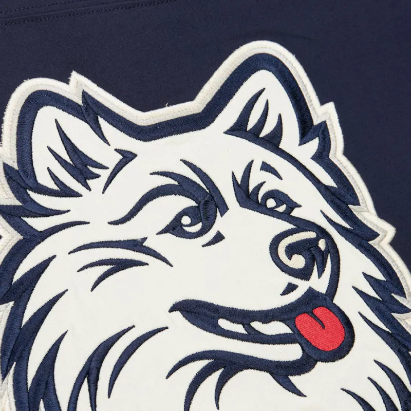 Mitchell & Ness x NCAA UConn Huskies Vintage Logo Heavyweight Yoke T Shirt Men's Marine Blue-2