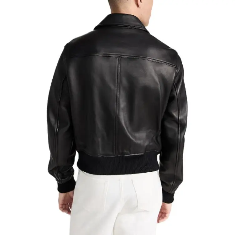 Ami Leather Zipped Jacket-4
