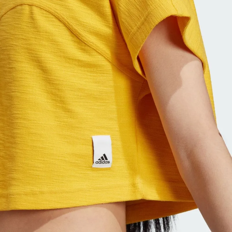 Adidas Crop Tops Women's Yellow-5