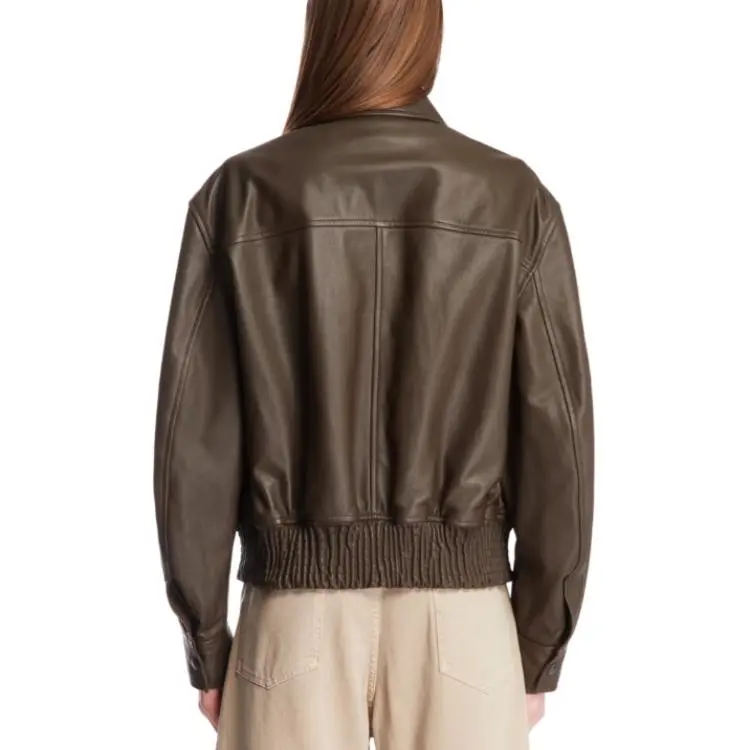 Lemaire Leather Blouson 'Mushroom'-1