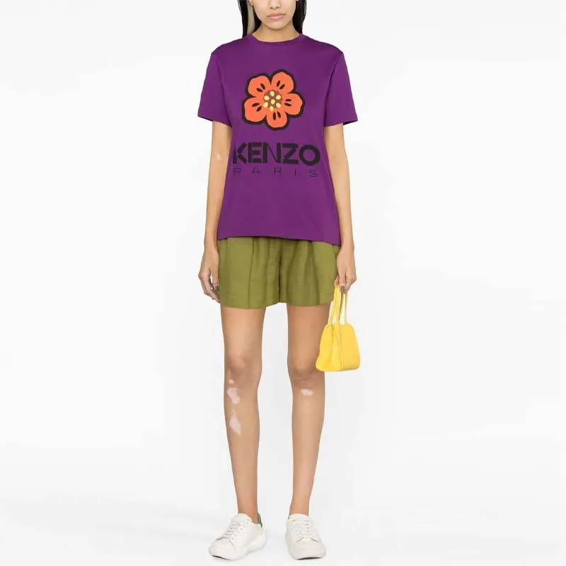 KENZO Boke Flower Series T Shirts Women's Purple-2