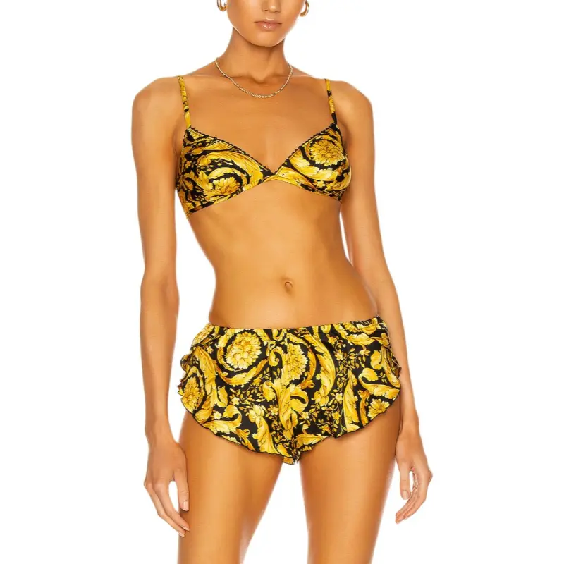 VERSACE Bra Women's 1 Pack Gold Black-1