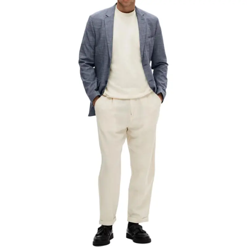 SELECTED Casual Pants Men's Ecru-3