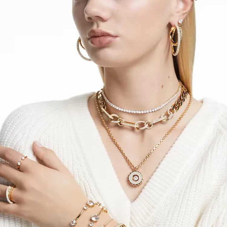 Swarovski Rota Artificial Crystal Necklaces Women's-2