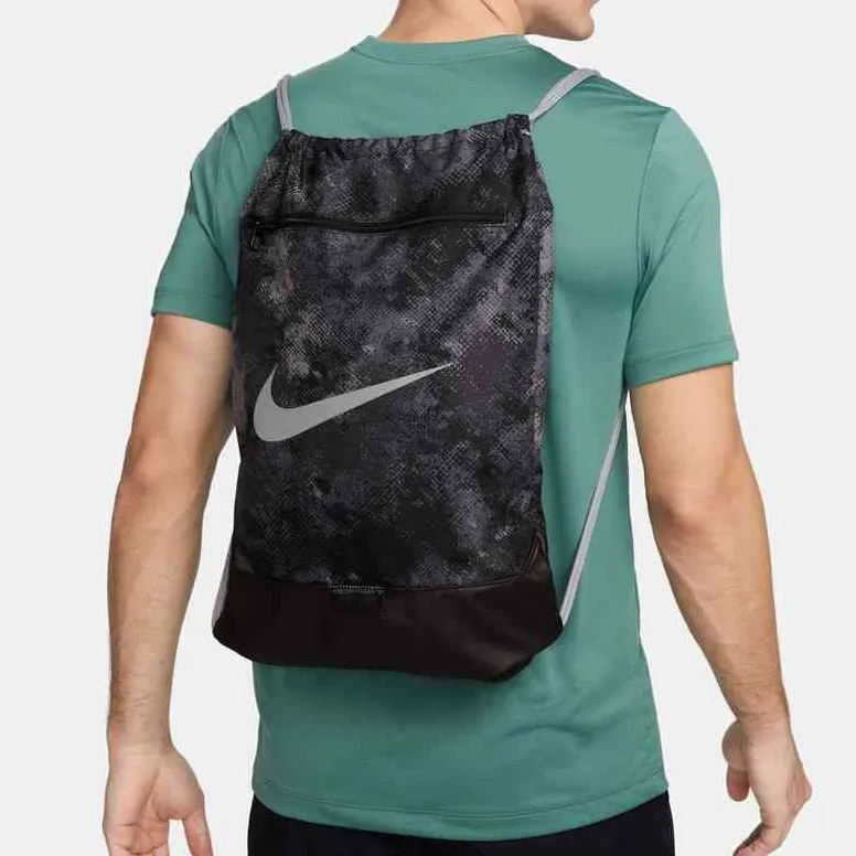 Nike Polyester Backpack Regular Men's Iron Gray & Black-2