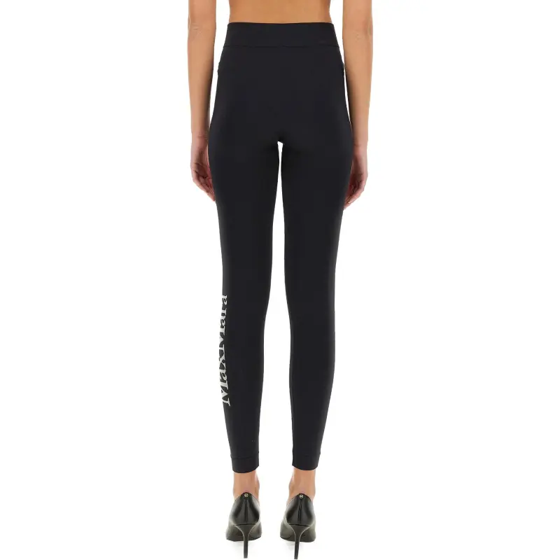 'S MAX MARA Basilea Logo Lettering Leggings-1