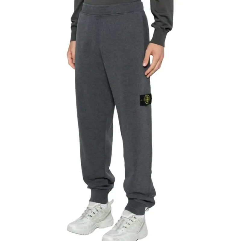 STONE ISLAND Logo Patch Tapered Leg Sweatpants-4
