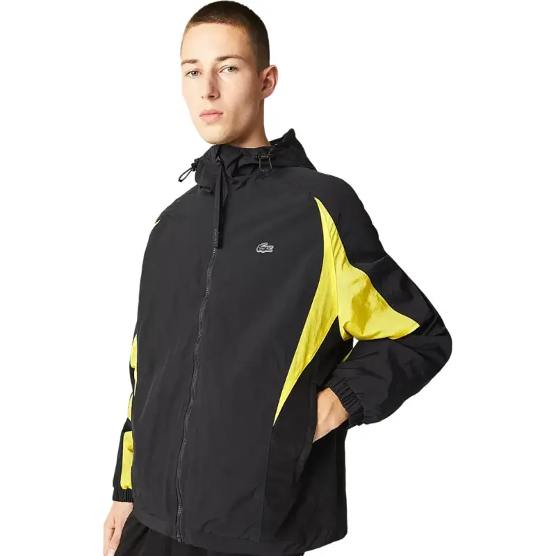 LACOSTE Jacket Men's Yellow Black-3