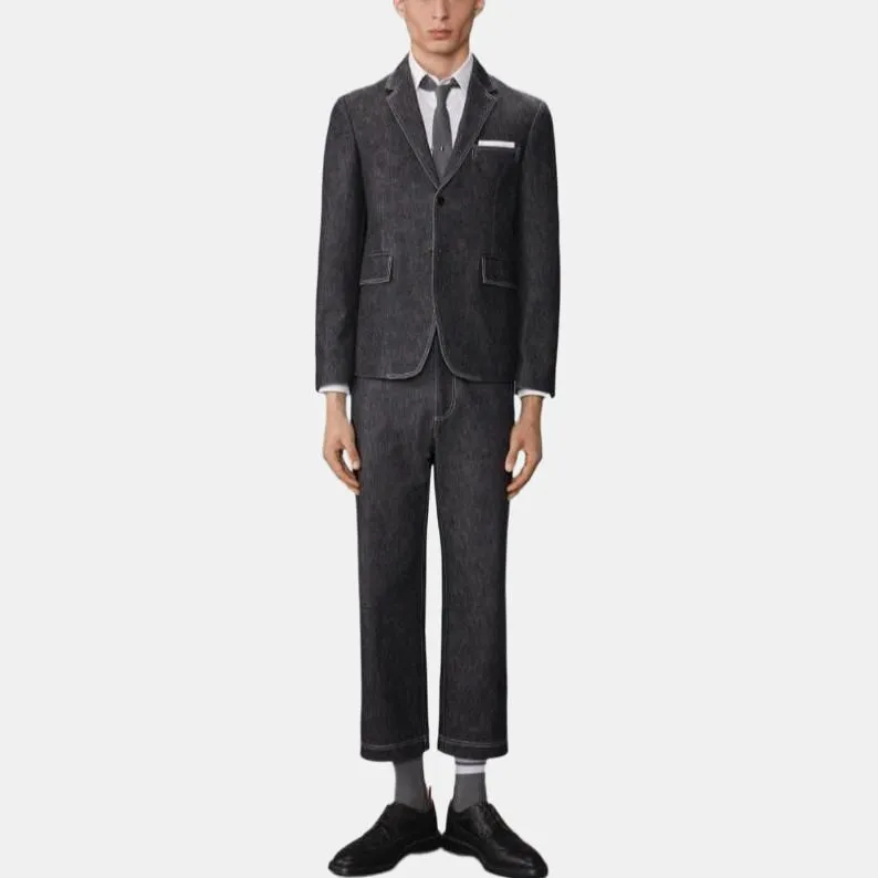 THOM BROWNE· FW24 Denim Jacket Men's Washed Black-2