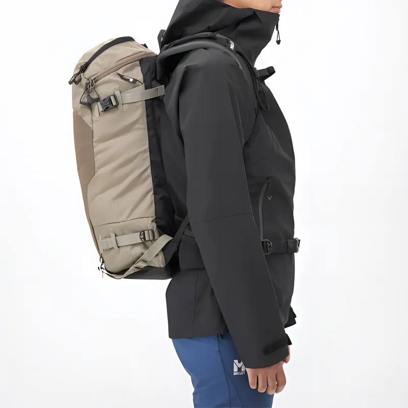 MILLET Recycled Polyamide Outdoor Hiking Bag Backpack Unisex Light Brown-4