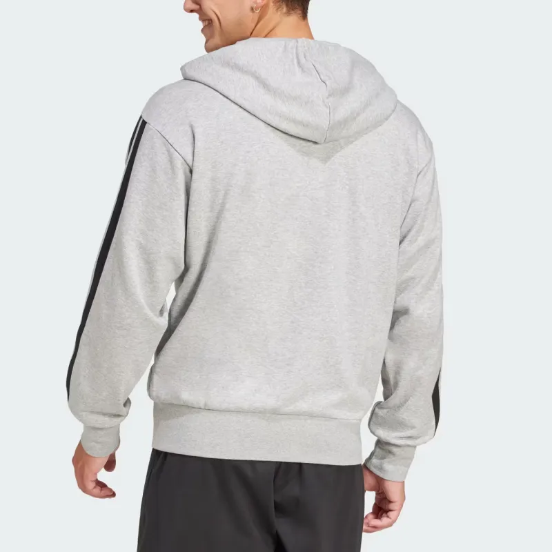 Adidas Essentials 3 Stripes French Terry Full Zip Hoodie-3