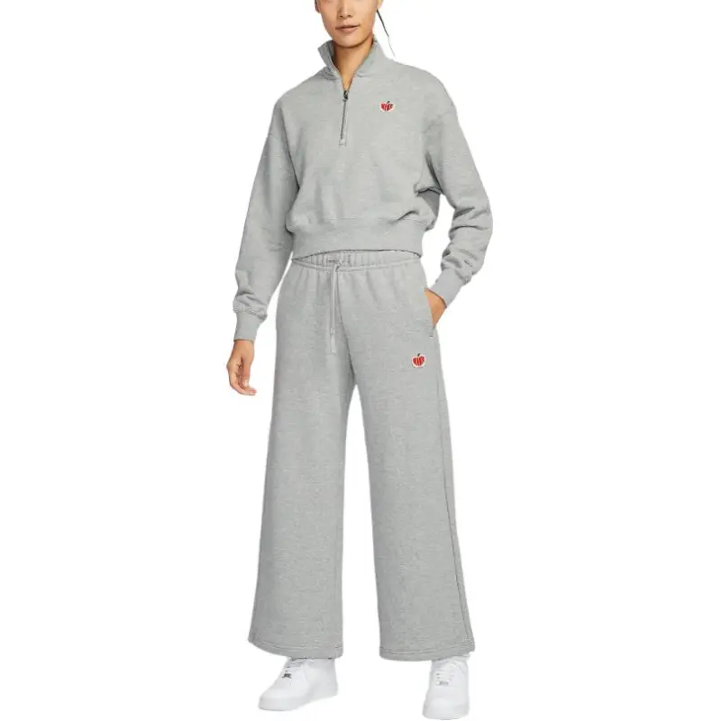 Nike Sportswear Knitted Sweatpants Women's Dark Gray Mixed Color-3