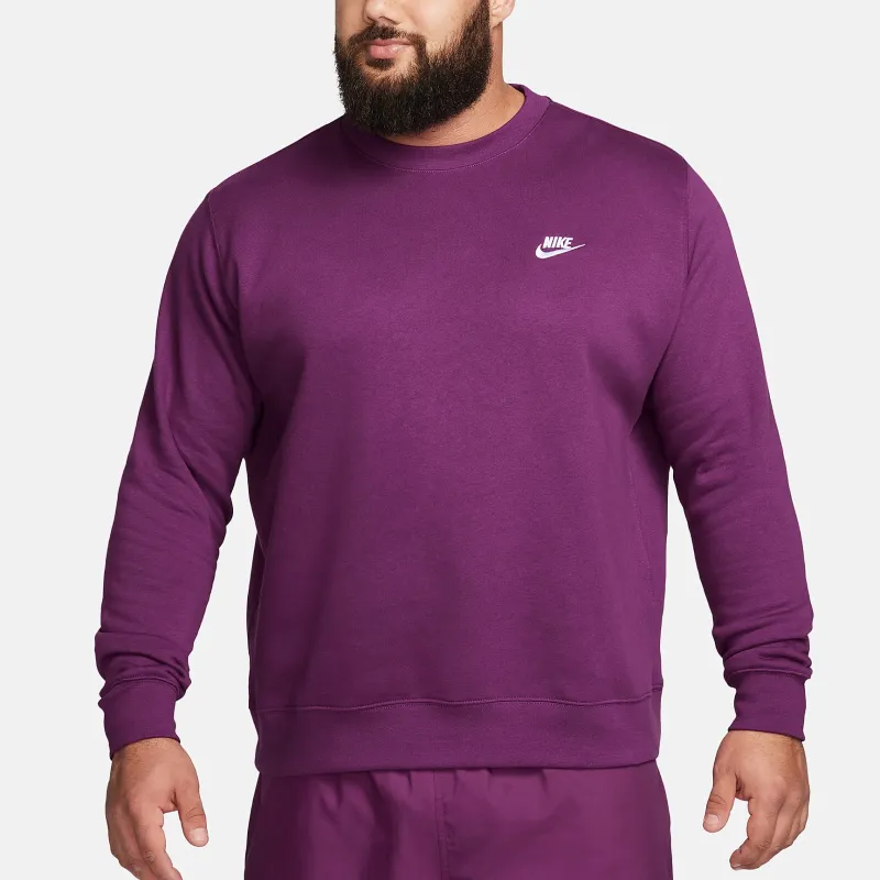 Nike Sportswear Club Fleece Crew Sweatshirt Men's Purple-1