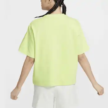 Nike SS24 Drop Shoulder Sleeve T Shirt Women's Green Yellow