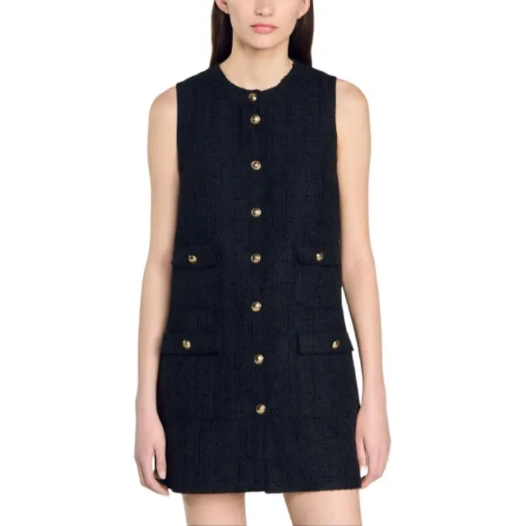 Sandro Embossed buttons Dress-4