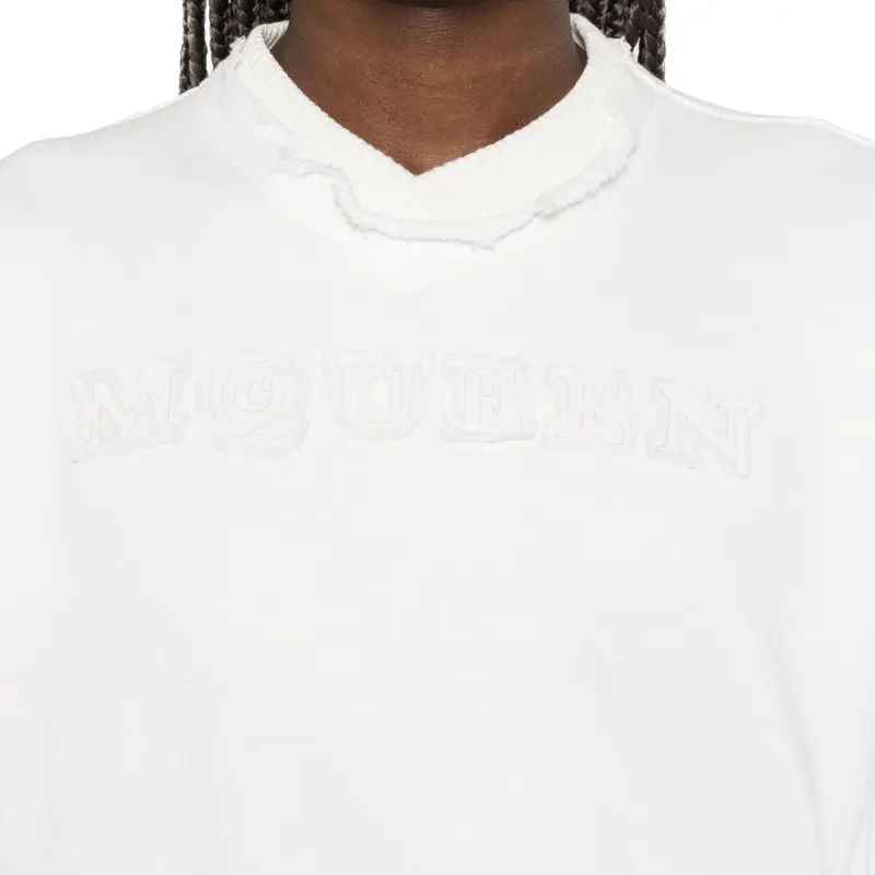 Alexander McQueen Logo Detailed Cropped Sweatshirt-4