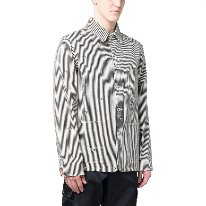 KENZO Pixel Stripe Denim Jacket-4