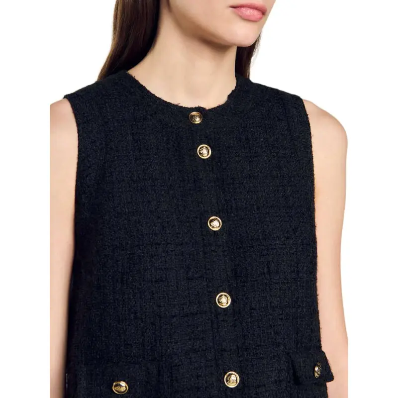 Sandro Embossed buttons Dress-5