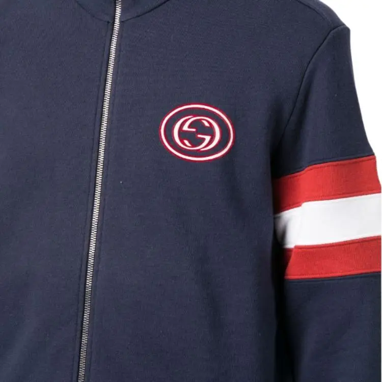 GUCCI Jackets Men Navy Blue-4